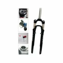 Sr-suntour SR Suntour Suspension Fork SF12 NRX-E RL R Lite 28 Inch 1 1/8 Inch V-Brake A-Head 63mm (Black)