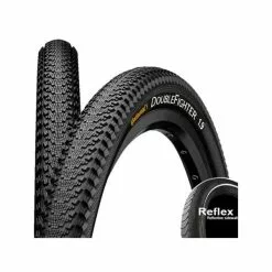 Continental Double Fighter III Clincher Tyre (37-622 Reflex - Black)