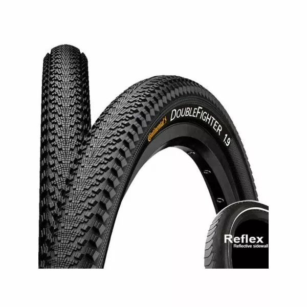 Continental Double Fighter III Clincher Tyre (37-622 Reflex - Black) 3 Continental Double Fighter III Clincher Tyre (37-622 Reflex - Black)