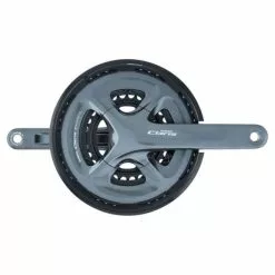 Shimano CLaris Crank Set (50 / 39 / 30 | 175mm | Gr 8f HT Chain Guard | Black / Grey)