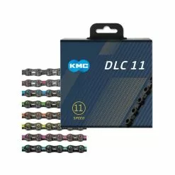 KMC DLC11 Bicycle Chain (118 Links | Black / Red)